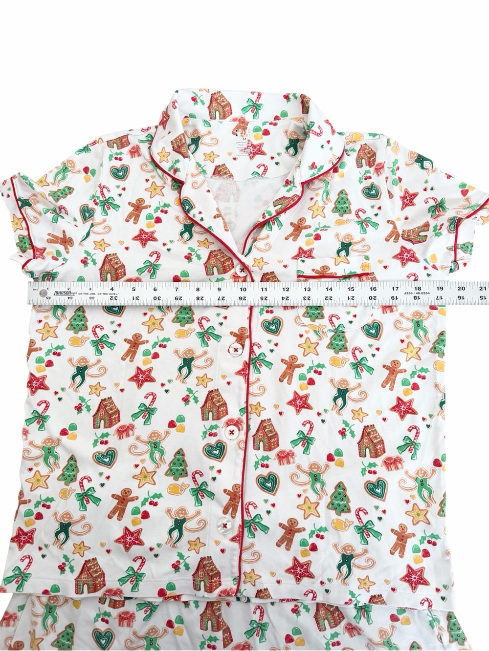 ROLLER RABBIT Gingerbread Polo Party Pajama Short Set - Like New, Medium - Picture 8 of 14